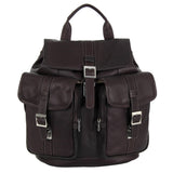 Piel Leather Medium Drawstring Backpack with Two Front Pockets