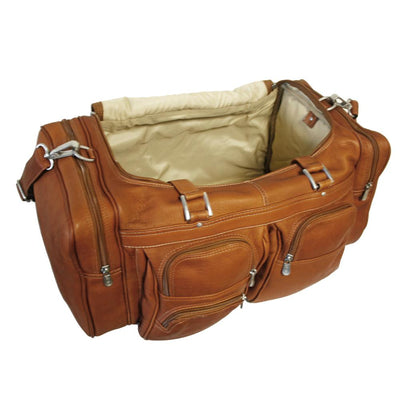 Piel Leather Medium Duffel With Pockets