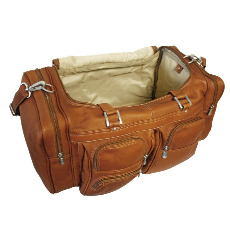 Piel Leather Medium Duffel With Pockets