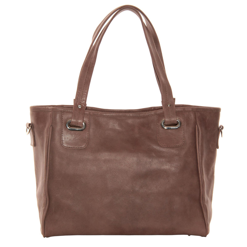 Piel Leather Open Tote Bag