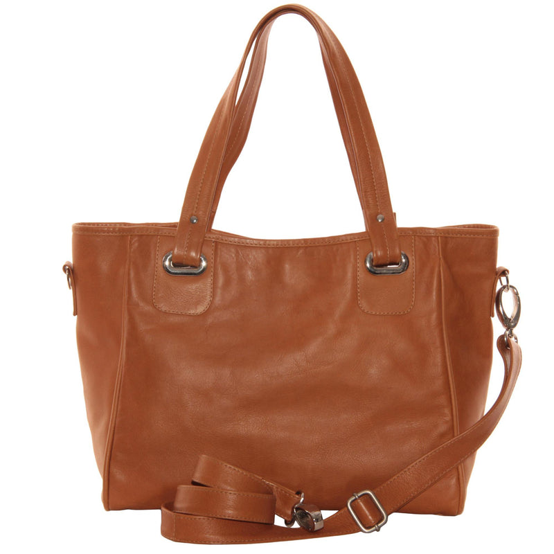 Piel Leather Open Tote Bag