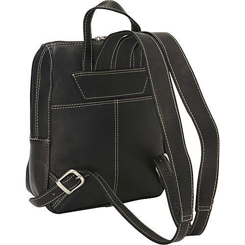 Piel Leather Slim Front Pocket Backpack