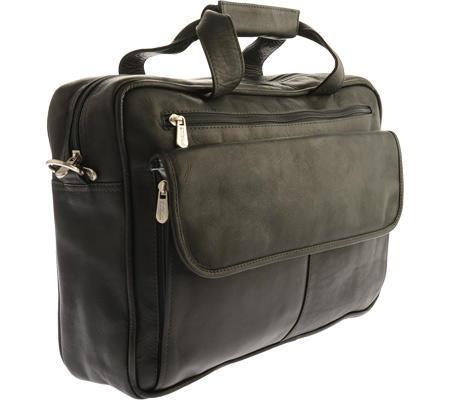 Piel Leather Slim Top-Zip Briefcase