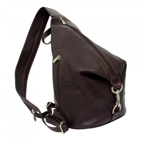 Piel Leather Three-Zip Hobo Sling