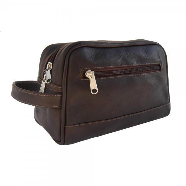 Piel Leather Top Zip Toiletry Kit