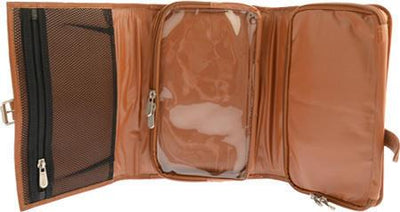 Piel Leather Tri-Fold Buckle Toiletry Kit