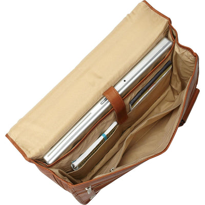 Piel Leather Two-Section Expandable Laptop Portfolio