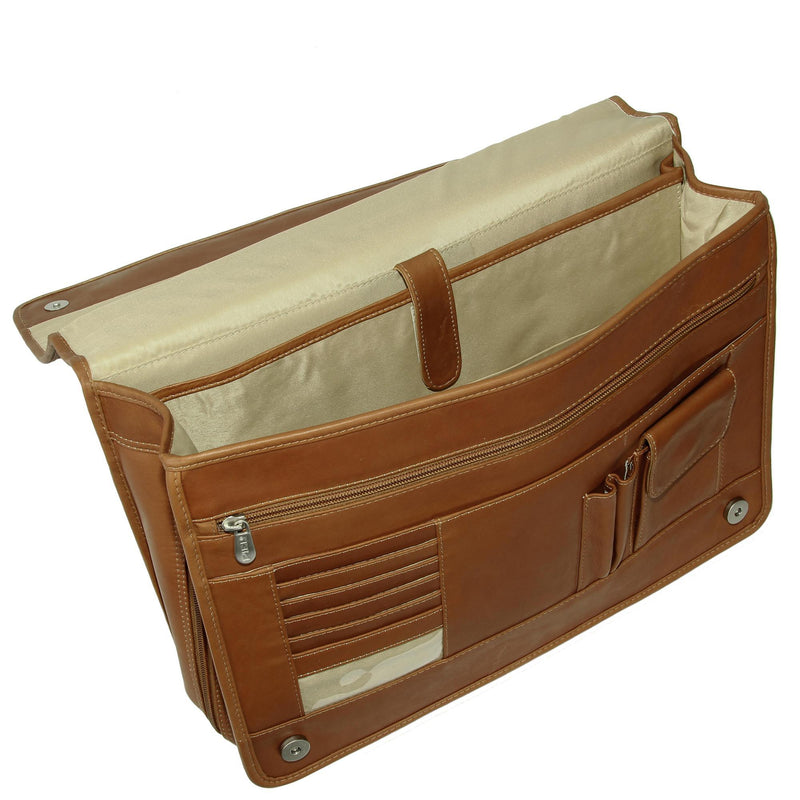 Piel Leather Two-Section Expandable Laptop Portfolio