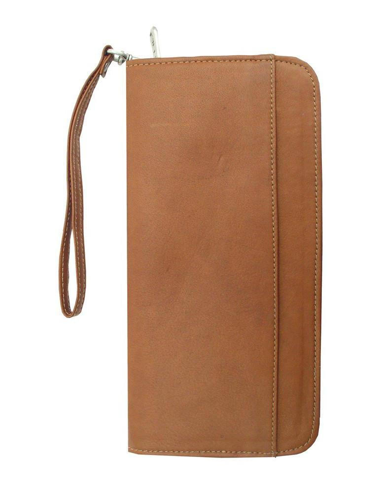 Piel Leather Zippered Passport/Ticket Holder